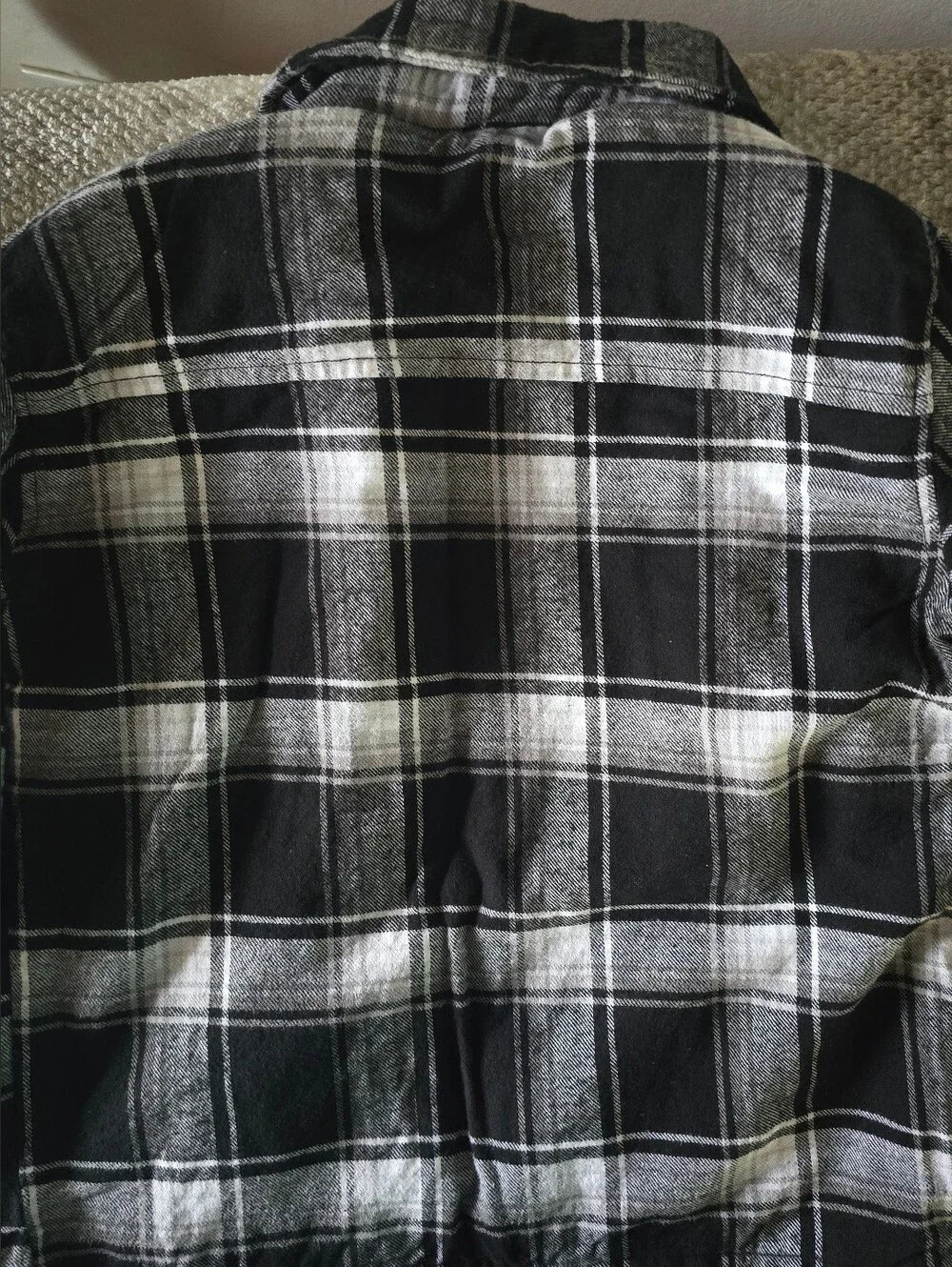 Gap Kids Black & Gray Buffalo Plaid Button-Up Shirt Jacket Size S